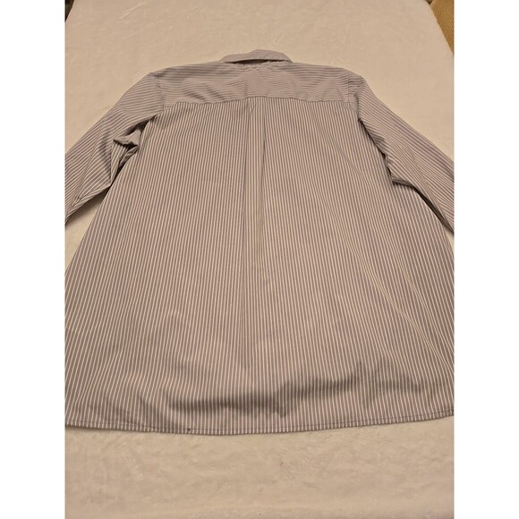 STUDIO 1886 Gray White Striped Collared Button Down Tunic Shirt Size 3X - Picture 13 of 13
